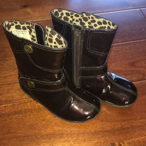 TKS boots girls size 9 dark brown